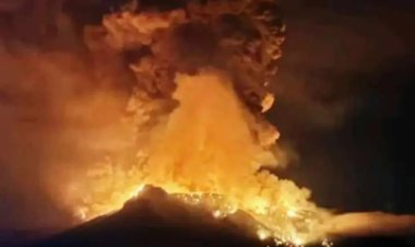 828 Jiwa Mengungsi, Gunung Ruang di Sitaro Sulawesi Utara Meletus