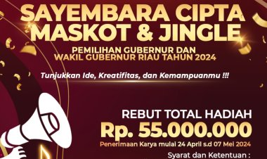 Bertotal Hadiah Rp55 Juta, KPU Riau Sayembarakan Maskot dan Jingle Pemilihan Gubernur dan Wakil Gubernur Tahun 2024