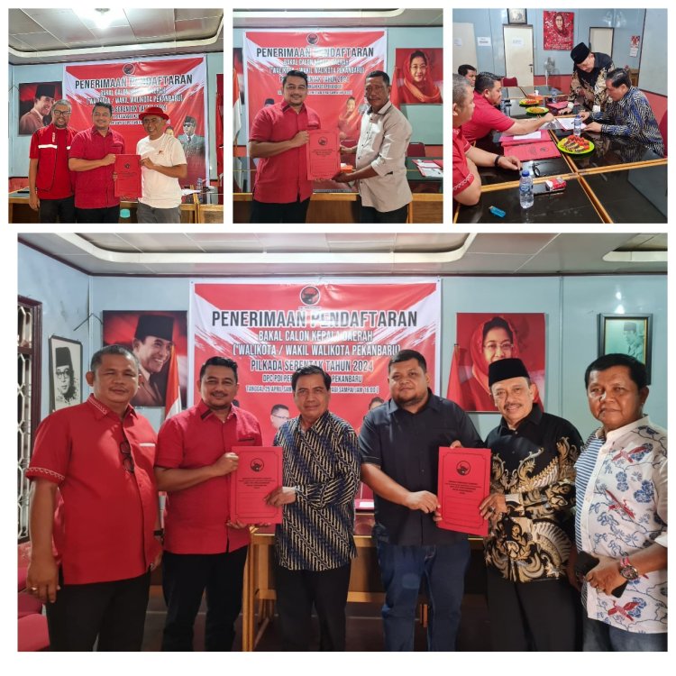 Hari Kedua Pendaftaran Penjaringan Calon Walikota/Wakil Walikota PDIP Pekanbaru, Empat Orang Ambil Formulir