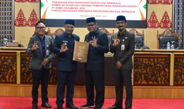 Optimalisasi Potensi Daerah, Pemkab Bengkalis Sampaikan Dua Ranperda kepada DPRD
