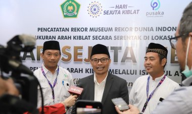 Libatkan 1.048.575 Partisipan, Pengukuran Arah Kiblat dengan Lokasi Terbanyak Catatkan Rekor MURI