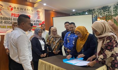 Pelantikan dan Pembekalan PKD, Ketua Panwaslu Tenayan Raya: Pahami Regulasi, Gercep Bangun Jaringan