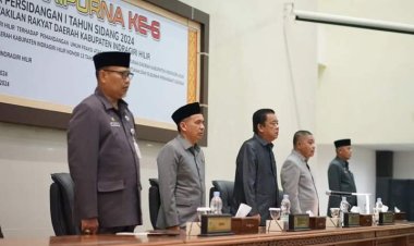 DPRD Inhil Agendakan Tanggapan Bupati Atas Pandangan Fraksi Pada Paripurna ke-6