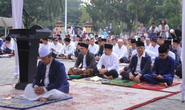 34 Ekor Hewan Kurban ASN Pemko Pekanbaru Dibagikan kepada 1.650 Penerima, Pj Wali Kota Salat Idul Adha 1445 H di MPP Pekanbaru