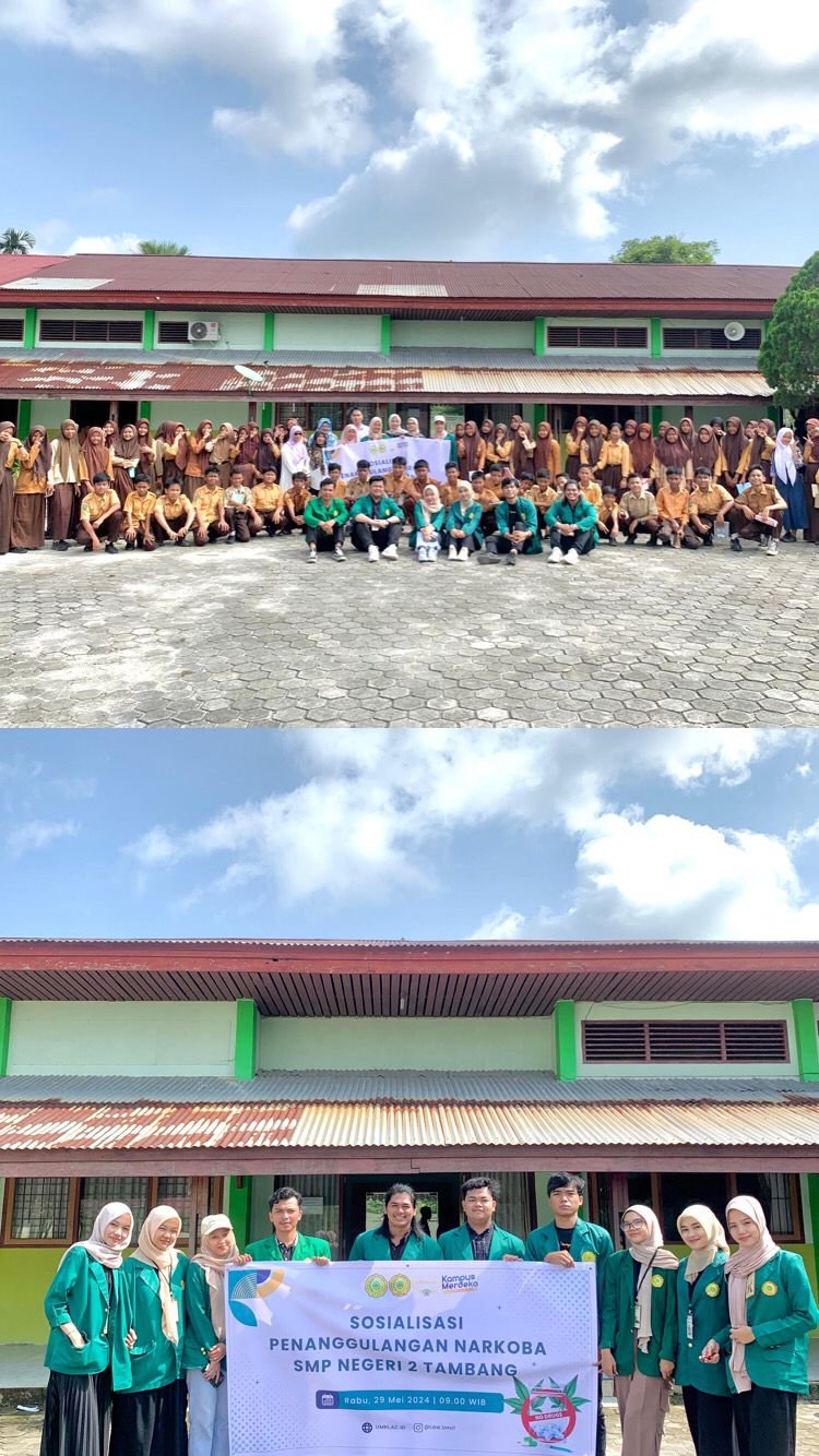 Mahasiswa FH Umri Sosialisasi Penanggulangan Narkoba di SMPN 2 Tambang