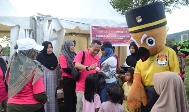 KPU Kampar Sosialisasi Pilkada Serentak 2024 di Festival Subayang