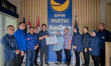 Serahkan Dokumen Dukungan, Nasdem Siap Menangkan Kasmarni - Bagus Santoso di Pilkada Bengkalis