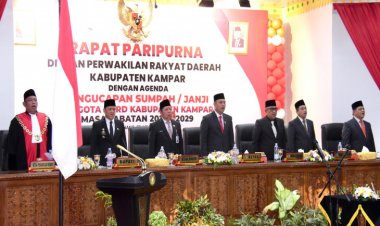 45 Anggota DPRD Kampar Periode 2024-2029 Dilantik, Ini Daftar Namanya