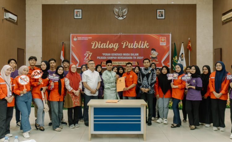 KPU Kampar MoU dengan LMND, Tingkatkan Partisipasi Pemilih Muda di Pemilihan