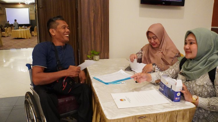 KPU Riau Sosialisasikan Pilkada Serentak 2024 ke Penyandang Disabilitas