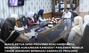 DPRD Riau Terima Audiensi Kandidat Parlemen Remaja 2024,
