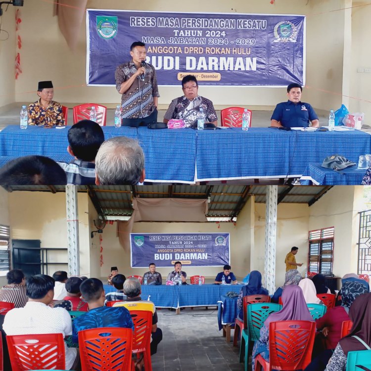Anggota DPRD Rohul Budi Darman Reses di Desa Bono Tapung