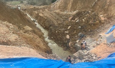 Jalan Lintas Riau-Sumbar di Desa Tanjung Alai Kampar Masih Dibuka Satu Arah, BPJN Riau Pasang batu Bronjong untuk Cegah Longsor