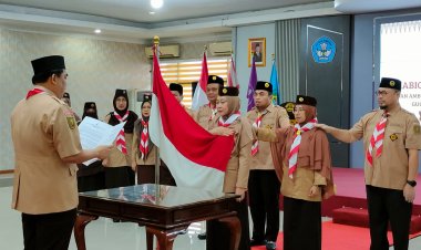 Ketua Kwarda Riau Lantik Rektor Unri sebagai Ketua Mabigus 08-001 dan 08-002 