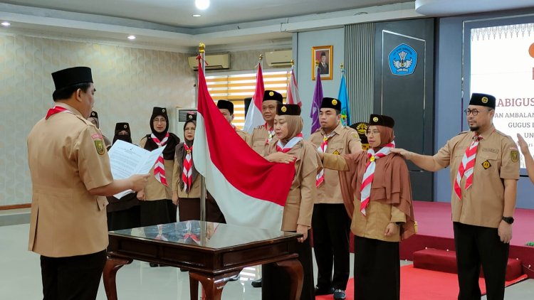 Ketua Kwarda Riau Lantik Rektor Unri sebagai Ketua Mabigus 08-001 dan 08-002