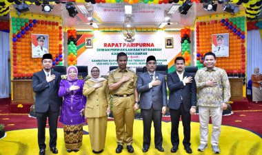 DPRD Kampar Paripurna Istimewa Pidato Pertama Bupati Kampar 