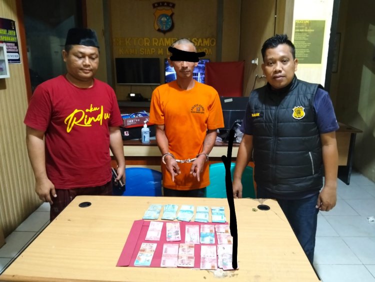 Polsek Rambah Samo Amankan Pelaku Penggelapan Uang Pembelian Sapi