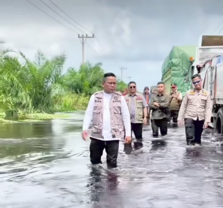 Bupati Pelalawan Ungkap Dibukanya Pintu PLTA Koto Panjang Bikin Ribuan Warga Ngungsi dan Jalan Rusak