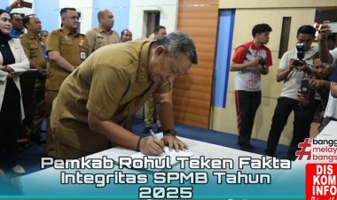 Pemkab Rohul Teken Pakta Integritas SPMB, Bupati: Transparan dan Bebas Pungli