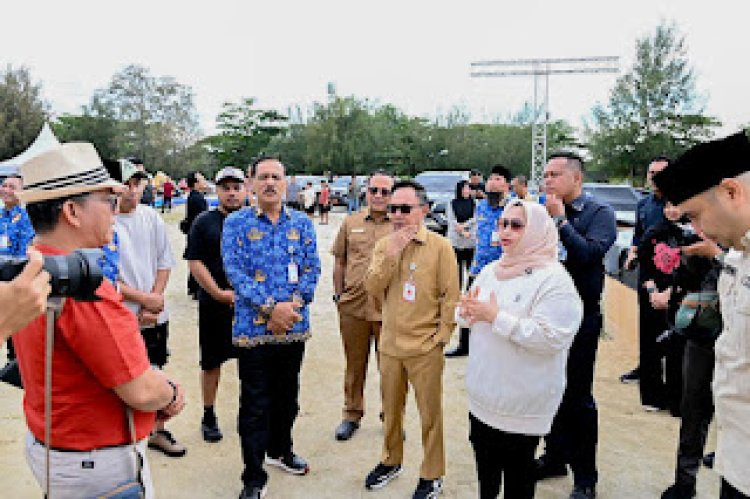 Bupati Kasmarni Tinjau Progres Pembangunan Astaka Utama MTQ ke-43 Tingkat Propinsi Riau