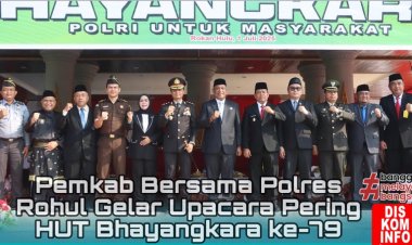 Peringatan HUT Bhayangkara ke-79 di Rohul, Bupati Berharap Sinergitas Semakin Kuat
