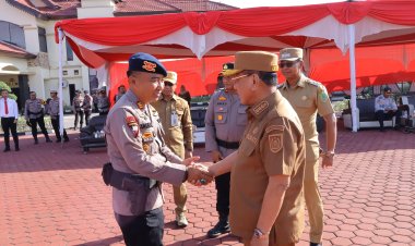 Bupati Rohil Hadiri Apel Gelar Pasukan Operasi Patuh Lancang Kuning 2025, Ajak Warga Patuh Berlalulintas