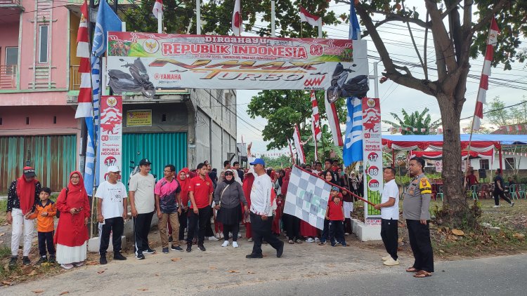 Ratusan Warga RT 02/RW 03 Tangkerang Timur Ikuti Jalan Sehat, Peserta Dilepas Anggota DPRD Pekanbaru H Ervan