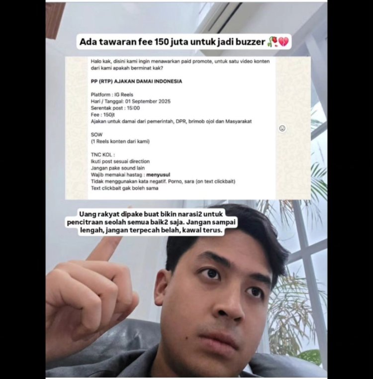 Terkait Kematian Driver Ojol Affan, Jerome Polin Tolak Tawaran Jadi Buzzer Rp150 Juta