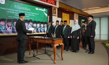 UIR Lantik Dekan dan Direktur Pascasarjana 2025 - 2029, Rektor Ajak Bersinergi Menuju Visi 2041