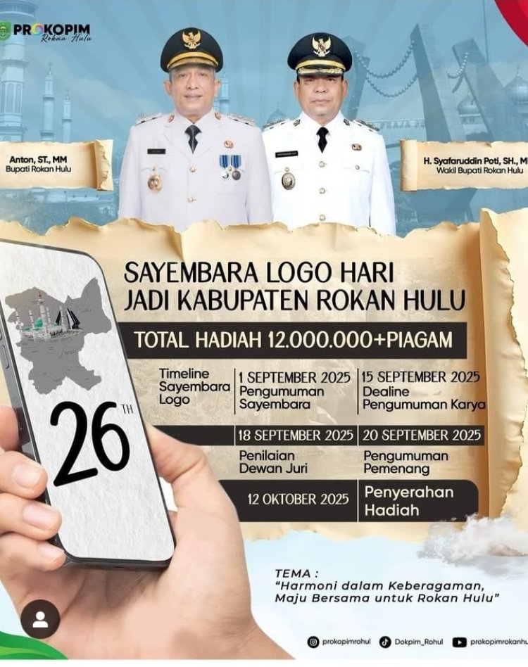 Pemkab Rohul Gelar Sayembara Desain Logo HUT ke-26