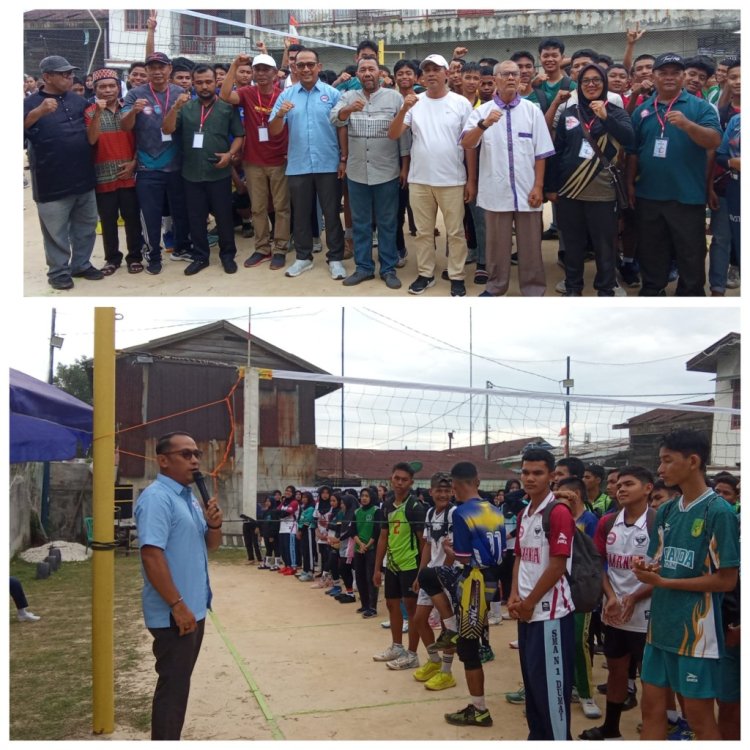 Ketua KONI Kota Dumai Buka Turnamen Voli Generasi Bangsa, Minta Junjung Tinggi Sportivitas