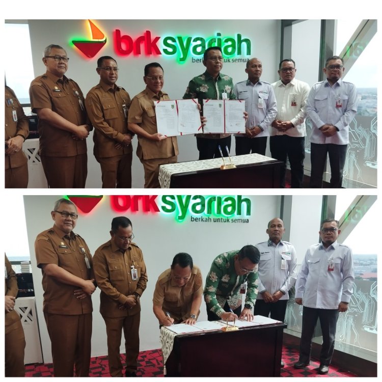 Pemkab Rohil dan BRK Syariah Tandatangani Kesepakatan Bersama Tentang Layanan Jasa Perbankan