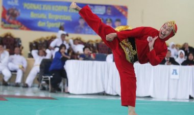 Tuti Winarni Pesilat Kemenpora Raih Dua Medali Emas di Ajang Pornas Korpri XVII Tahun 2025