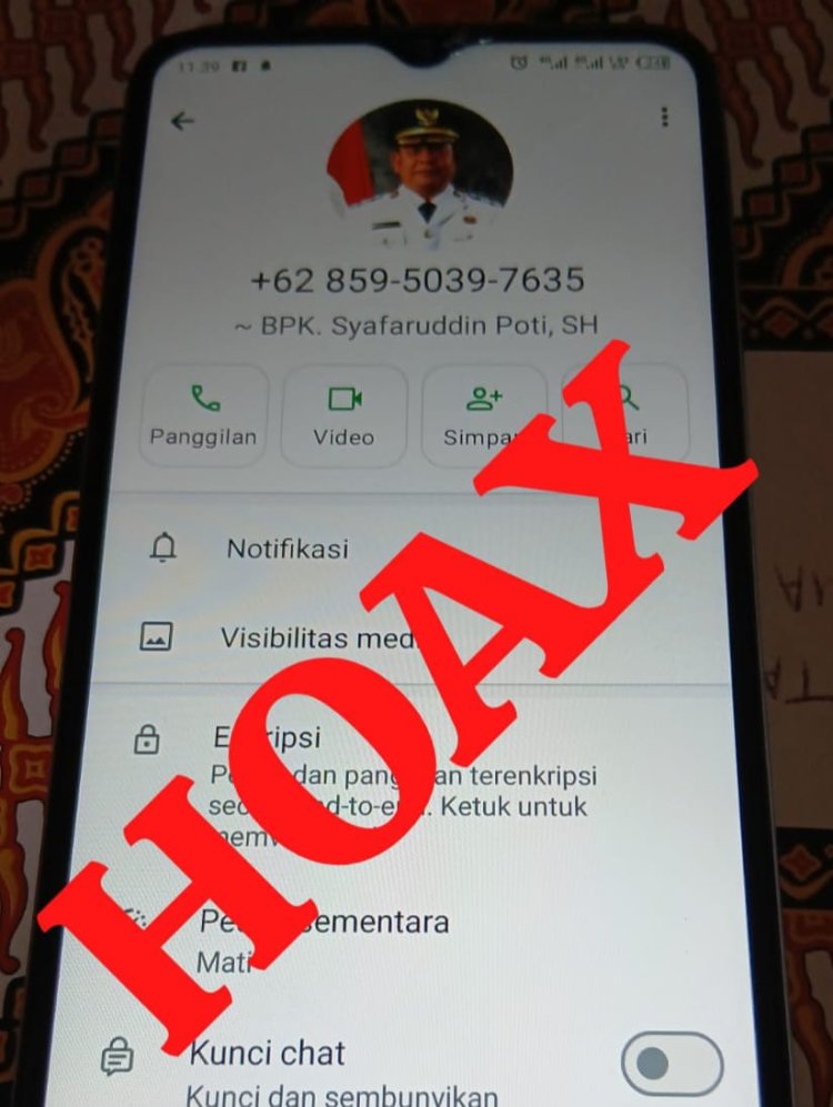 Namanya Dicatut untuk Penipuan, Wabup Rohul Syafaruddin Poti: Laporkan ke Pihak Berwenang!