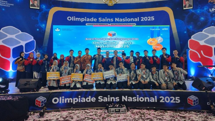 MAN 2 Kota Malang Terbaik se-Indonesia, Paling Banyak Raih Medali Emas Olimpiade Sains Nasional 2025