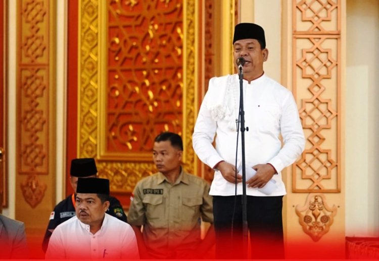 Wakil Bupati Rohul Syafaruddin Poti Lepas 169 JCH Kloter 9 di Islamic Center Rokan Hulu