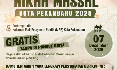 43 Calon Pasutri Daftar Nikah Massal Gratis Pemko Pekanbaru, Ada Hadiah Umroh