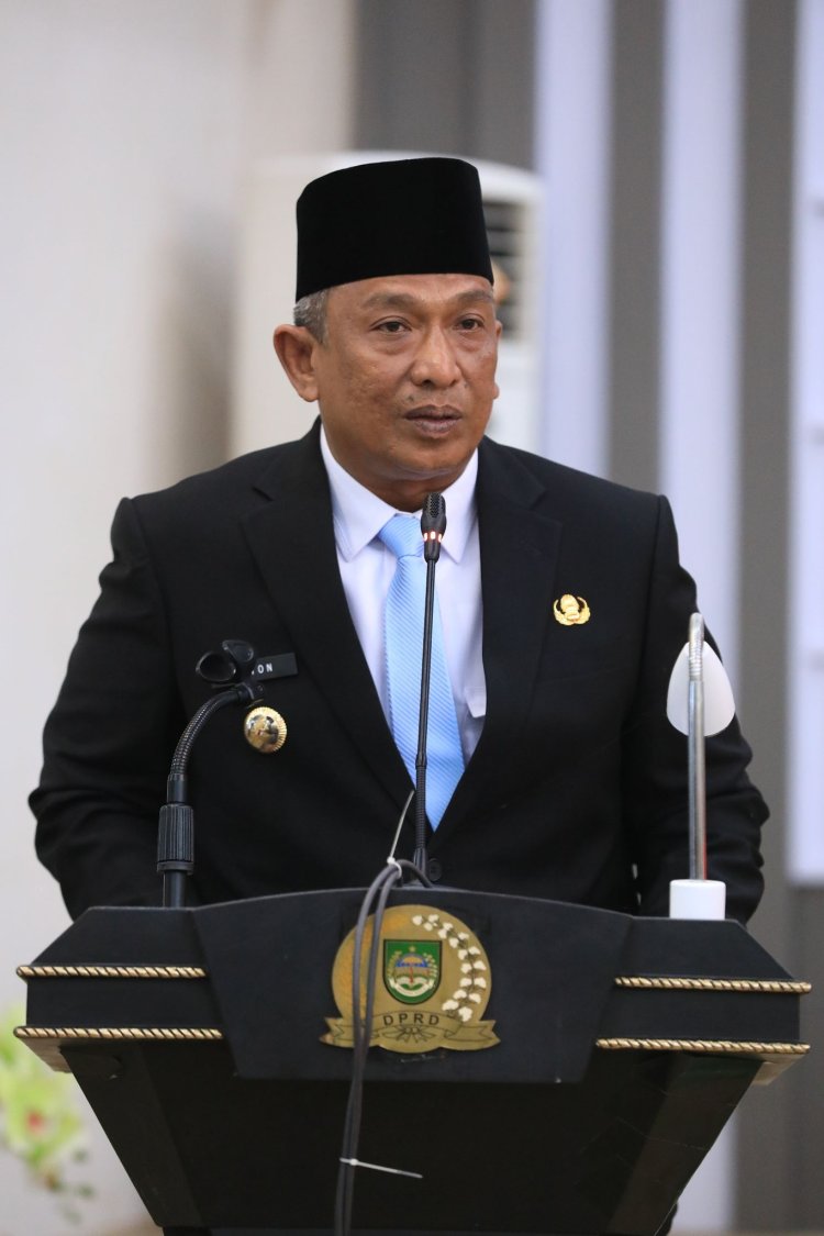 Pidato Resmi Pertama Bupati Rohul Anton Pasca Dilantik di Paripurna DPRD Rohul