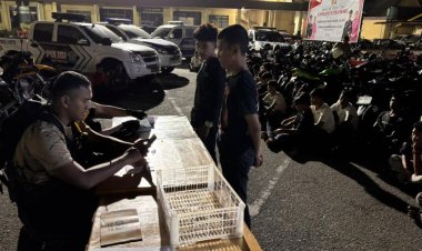 Tim Riau Anti Geng dan Anarkisme Bersama Satlantas Polresta Pekanbaru Jaring 28 Sepeda Motor Knalpot Brong