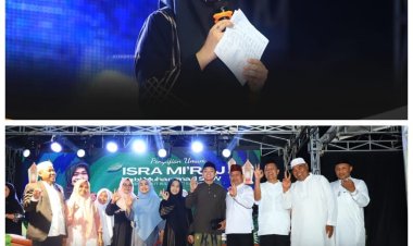 Meriah, Pendakwah Ning Umi Laila Isi Peringatan Isra Miraj di SP3 Muara Jaya