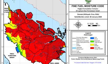 Prakiraan Cuaca Riau 28 Januari 2026, Masih Ada Hujan Intensitas Ringan, Ada 48 Hotspot di Bumi Lancang Kuning