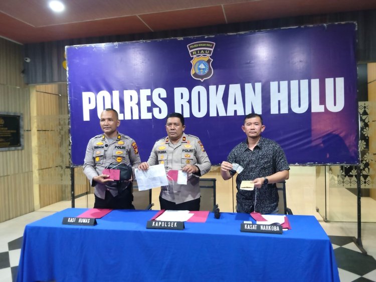 Kantongi Satu Butir Pil Ekstasi, Polres Rokan Hulu Tetapkan Kepala Desa Koto Tandun MT Jadi Tersangka