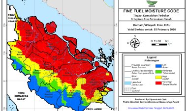 Prakiraan Cuaca Riau 3 Februari 2026, Masih Ada Hujan Intensitas Ringan, Ada 57 Hotspot di Bumi Lancang Kuning