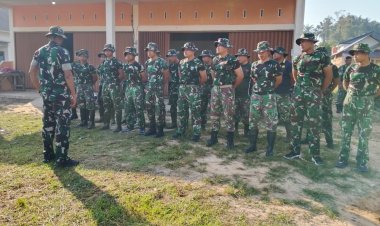 Satgas TMMD ke-127 Kodim 0301/Pekanbaru Gelar Apel Pagi, Dan SSK Tekankan Disiplin dan Kedekatan dengan Warga