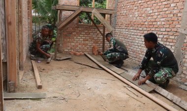 Dari Pondasi Harapan, Satgas TMMD Kodim 0301/Pekanbaru Bangun Rumah Masa Depan Sarianis