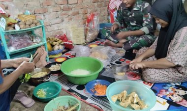 Satgas TMMD Ke-127 Kodim 0301/Pekanbaru Bantu Siapkan Takjil, Hangatkan Ramadhan di Kelurahan Tuah Negeri