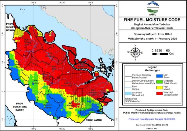 Hotspot Riau Tembus 251 Titik Panas, BPBD Damkar Riau Minta Daerah Siapkan Langkah Antisipatif Cegah Karhutla