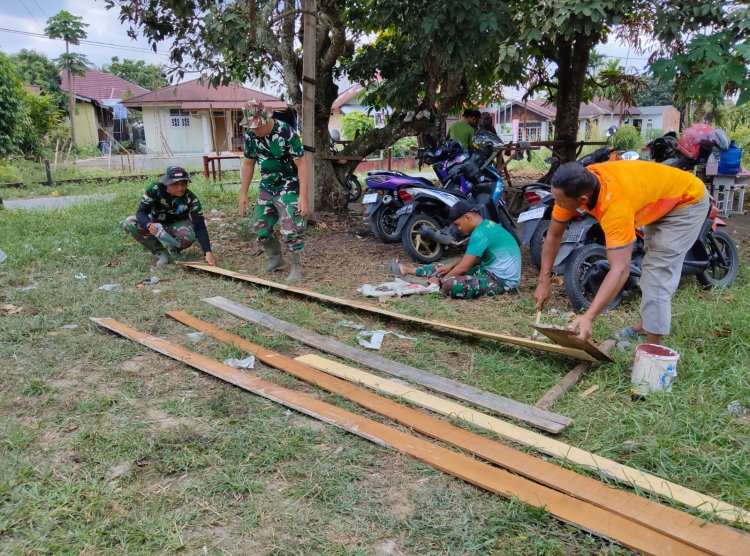 Dari Papan Kecil untuk Lantai Dapur, TMMD ke-127 Kodim 0301/Pekanbaru Bangun Harapan di Kelurahan Tuah Negeri