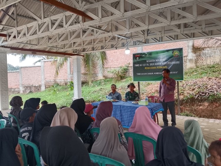 Satgas TMMD ke-127 Kodim 0301/Pekanbaru Gelar Penyuluhan Perikanan untuk Tingkatkan Keterampilan Warga Tuah Negeri