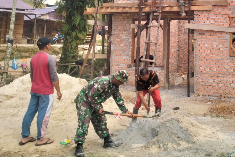 TMMD ke-127 Kodim 0301/Pekanbaru, Gotong Royong Bersama Masyarakat Jadi Nafas Pengabdian